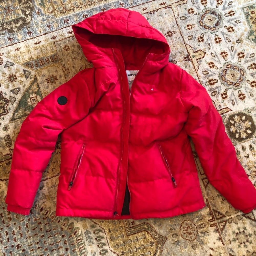 Red Huffer Puffer Down Jacket New size 8
